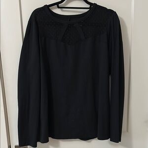 Black knit with Swiss lace trim. Lane Bryant size 18/20. Excellent condition
